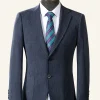 Grey Blue Notched Lapel Classic 3-Piece Men's Suit
