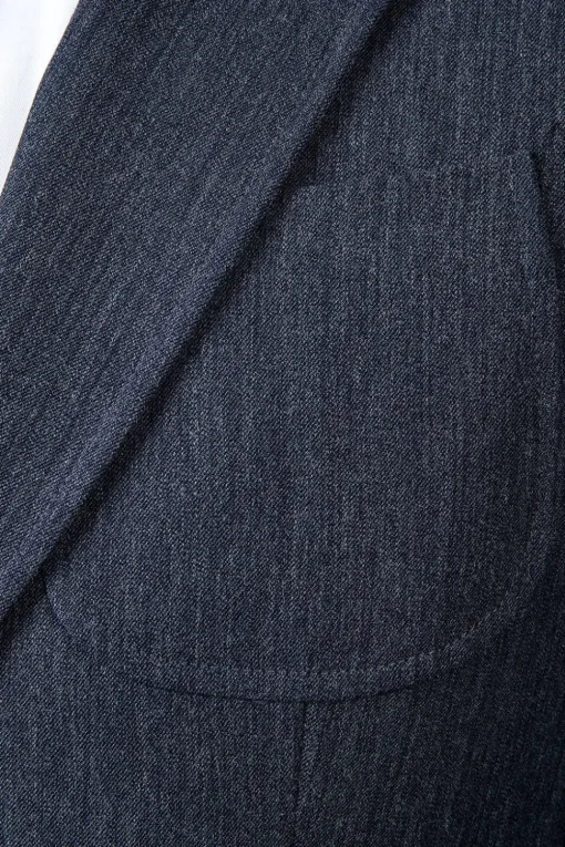 Grey Blue Notched Lapel Classic 3-Piece Men's Suit
