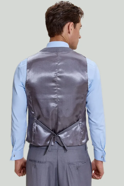 Grey Men's 3 Piece Notched Lapel Prom Suits