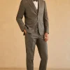 Grey Peak Lapel Men Wedding Suit