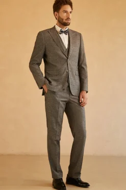 Grey Peak Lapel Men Wedding Suit