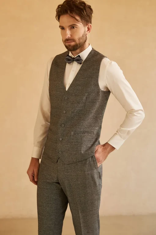 Grey Peak Lapel Men Wedding Suit