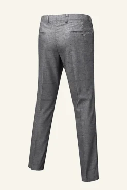 Grey Plaid 3 Piece Notched Lapel Men's Wedding Suits