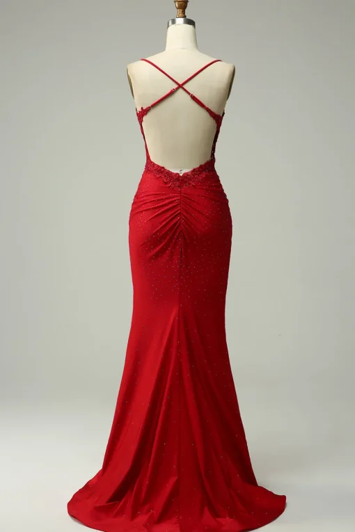 Halter Dark Green Mermaid Prom Dress with Beading