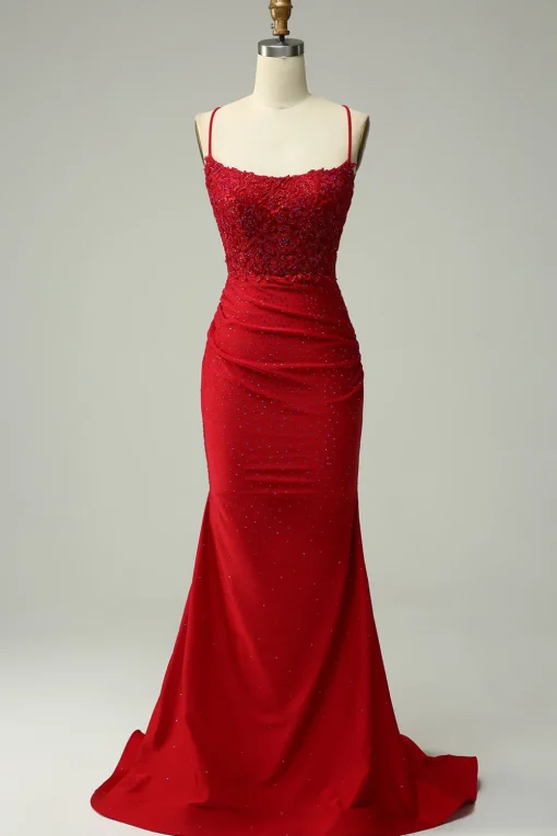 Halter Royal Blue Mermaid Prom Dress with Beading