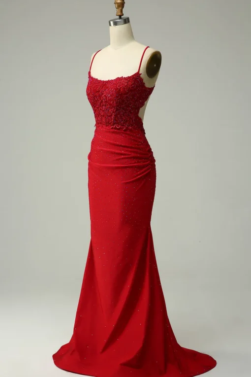 Halter Royal Blue Mermaid Prom Dress with Beading