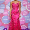 Hot Pink Sequins Print Mermaid Corset Prom Dress