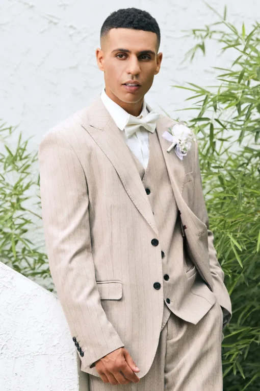Ivory Peak Lapel 3 Pieces Single Breasted Men's Prom Suits