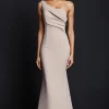 Khaki Mermaid One Shoulder Long Formal Dress