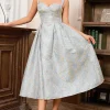 Light Blue A Line Sweetheart Spaghetti Straps Long Formal Dress