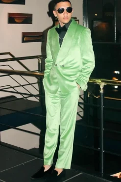 Light Green Shawl Lapel 3 Piece Men's Prom Suits