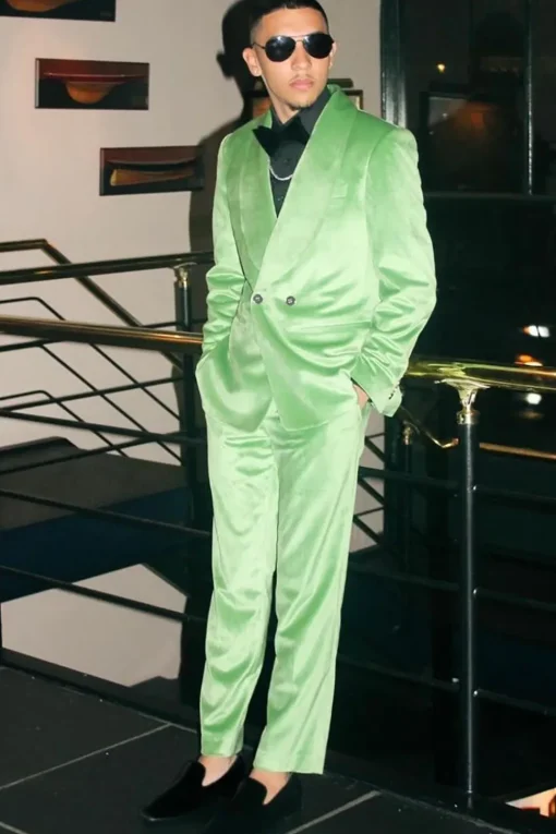 Light Green Shawl Lapel 3 Piece Men's Prom Suits