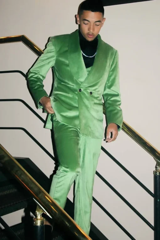 Light Green Shawl Lapel 3 Piece Men's Prom Suits