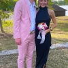 Light Pink Peak Lapel One Button 2-Piece Prom Suits with Pockets