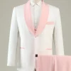 Light Pink Shawl Lapel 3 Piece Men's Prom Suits