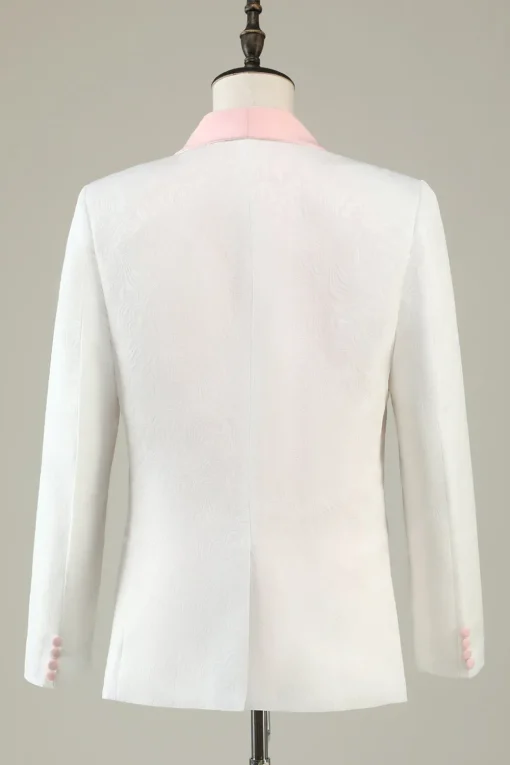 Light Pink Shawl Lapel 3 Piece Men's Prom Suits