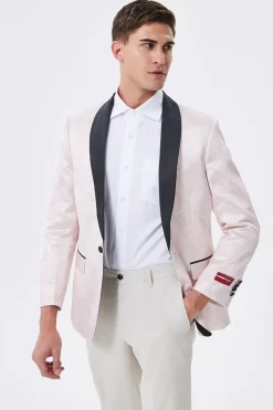 Light Pink Shawl Lapel Men's Blazer