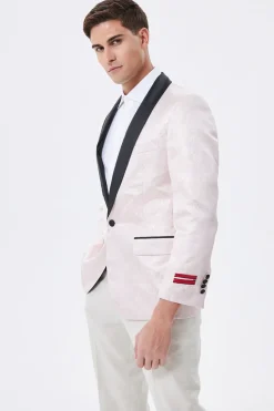 Light Pink Shawl Lapel Men's Blazer