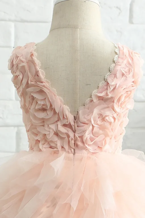 Light Pink Sleeveless Flower Girl Dress
