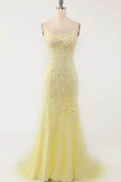 Light Purple Mermaid Long Prom Dress with Appliques