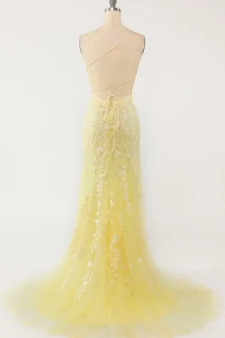 Light Purple Mermaid Long Prom Dress with Appliques