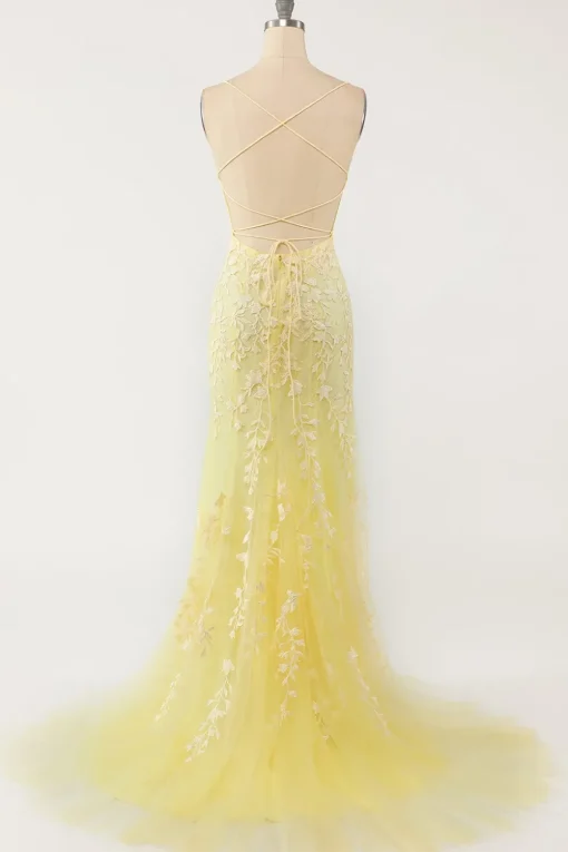 Light Purple Mermaid Long Prom Dress with Appliques
