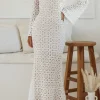 Long Sleeves Tea Length Open Back White Graduation Dress