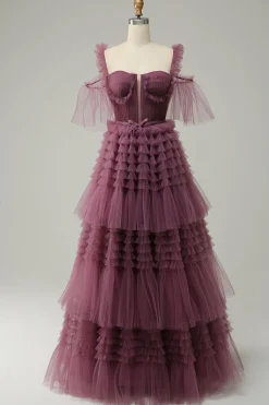 Mavue Sweetheart A Line Long Prom Dress