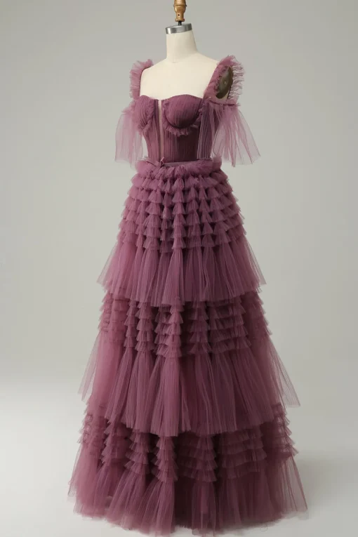 Mavue Sweetheart A Line Long Prom Dress