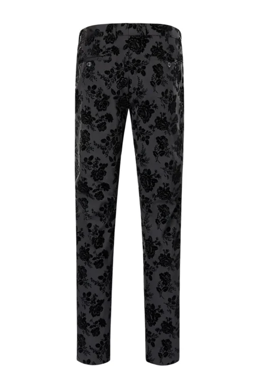 Men's Black Jacquard 3-Piece Shawl Lapel Prom Suits