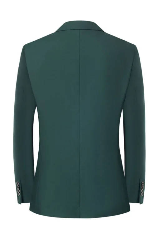 Men's Dark Green 2-Piece Notched Lapel Slim Fit Wedding Suits