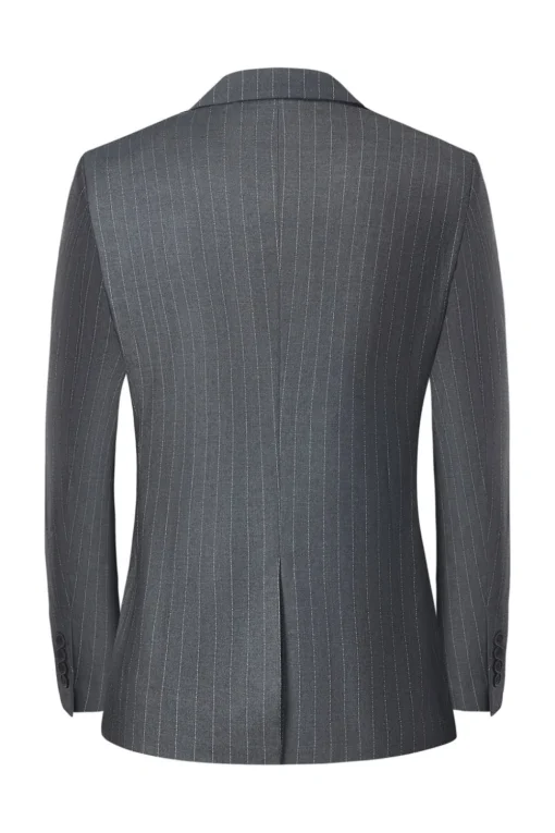 Men's Grey 3-Piece Notched Lapel Slim Fit Wedding Suits