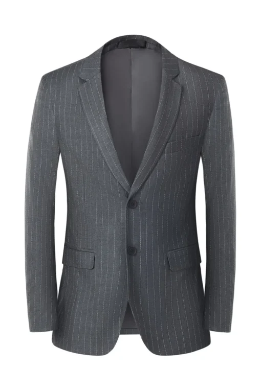 Men's Grey 3-Piece Notched Lapel Slim Fit Wedding Suits