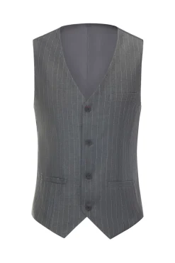 Men's Grey 3-Piece Notched Lapel Slim Fit Wedding Suits