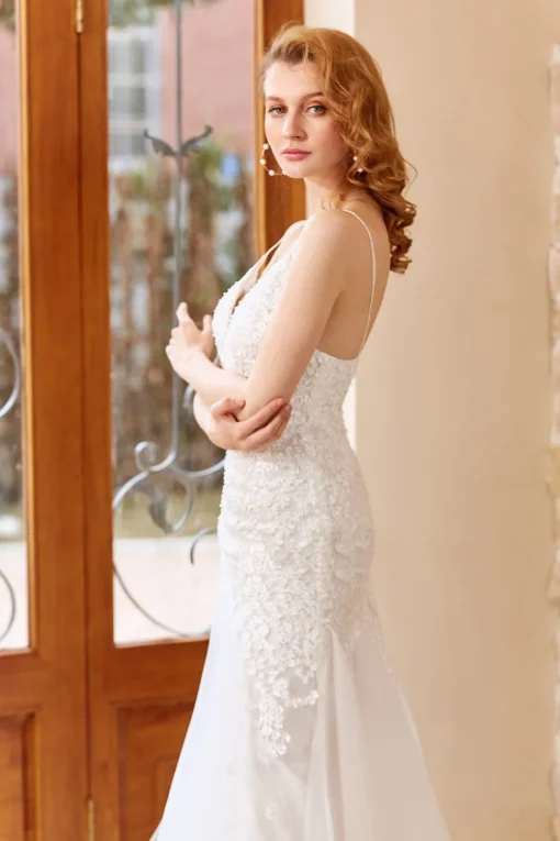 Mermaid Chruch Sweep Train Wedding Dress