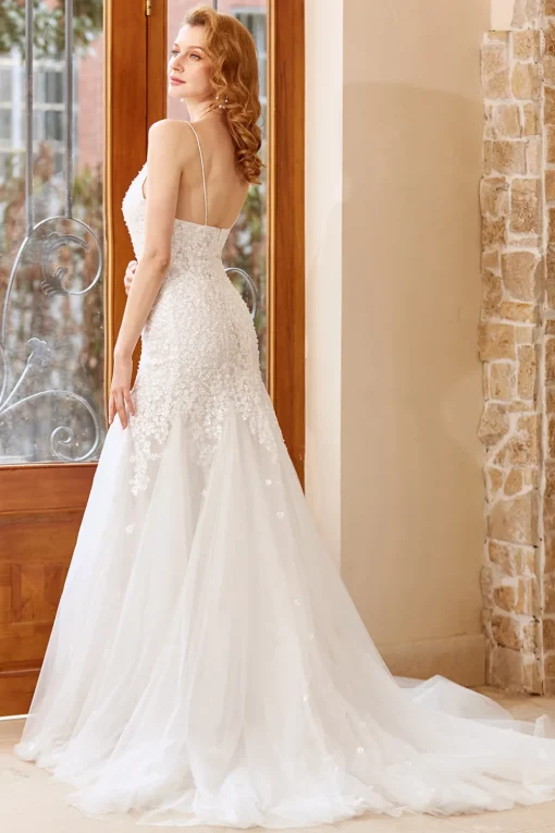 Mermaid Chruch Sweep Train Wedding Dress