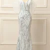 Mermaid Off the Shoulder White Long Prom Dress