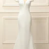 Mermaid Off the Shoulder White Wedding Dress