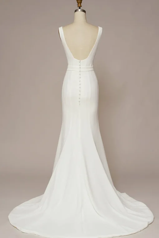 Mermaid Square Neck Wedding Dress