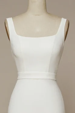 Mermaid Square Neck Wedding Dress
