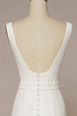 Mermaid Square Neck Wedding Dress