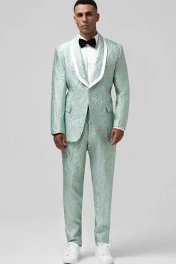 Mint Shawl Lapel One Button 2 Pieces Men's Suits