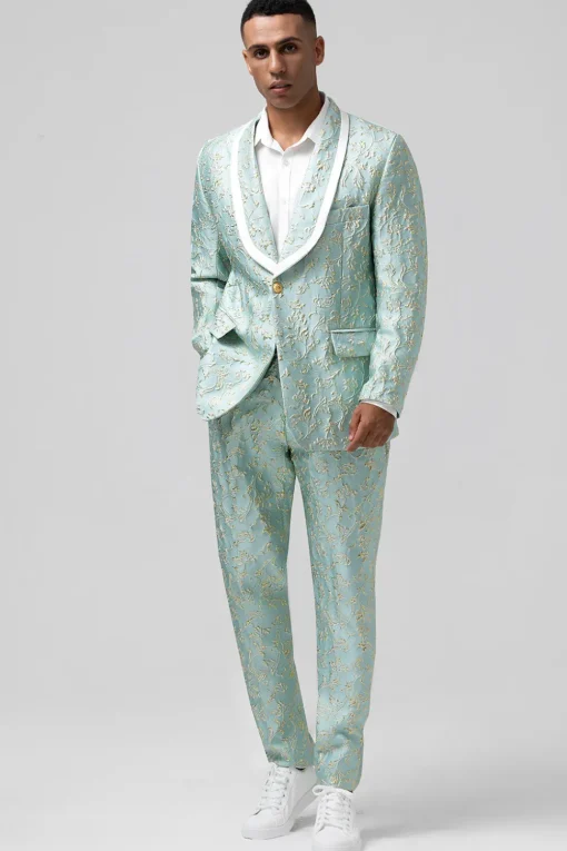 Mint Shawl Lapel One Button 2 Pieces Men's Suits