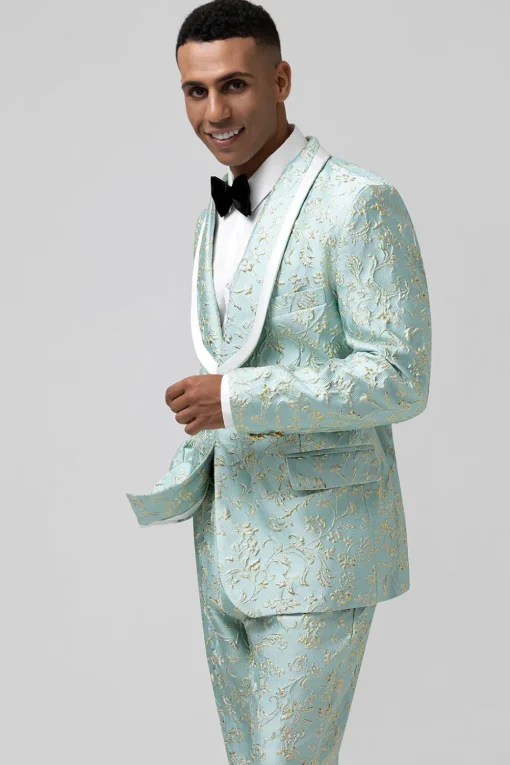 Mint Shawl Lapel One Button 2 Pieces Men's Suits