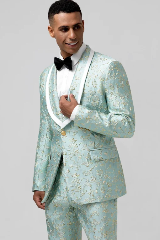 Mint Shawl Lapel One Button 2 Pieces Men's Suits