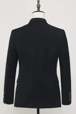 Navy 2 Piece Double Breasted Men's Suit