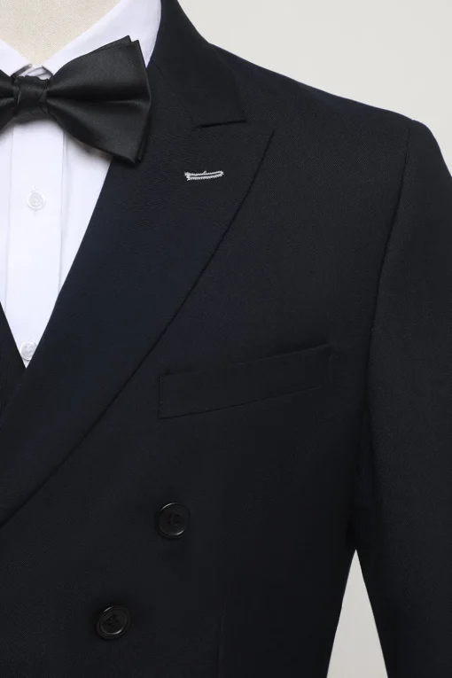 Navy 2 Piece Double Breasted Men's Suit