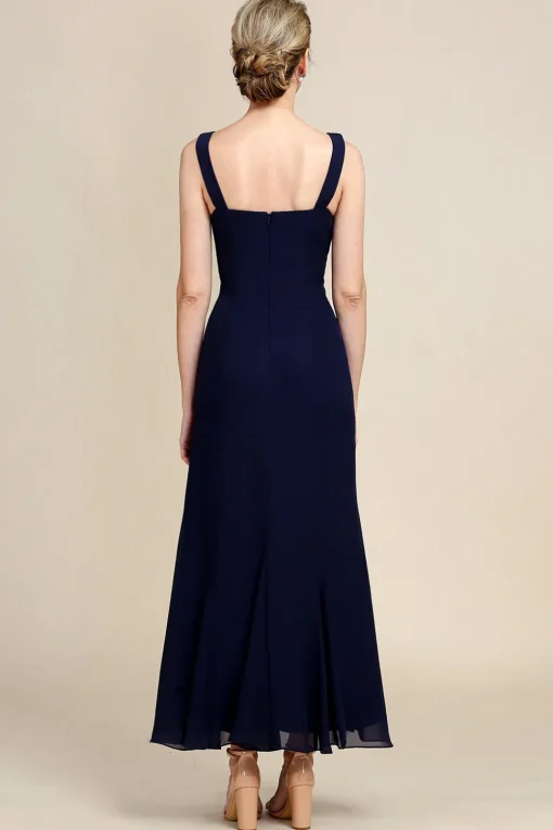 Navy Two Piece Sparkly Beaded Mother of the Bride Dress