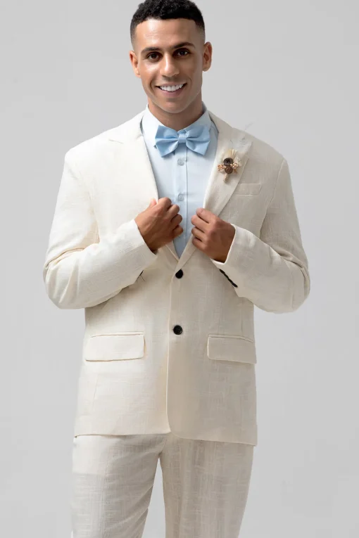 Notch Lapel Ivory Single Breasted 2 Pieces Men's Prom Suits