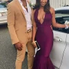 Notched Lapel Khaki Single Breasted 2 Piece Prom Suits for Men